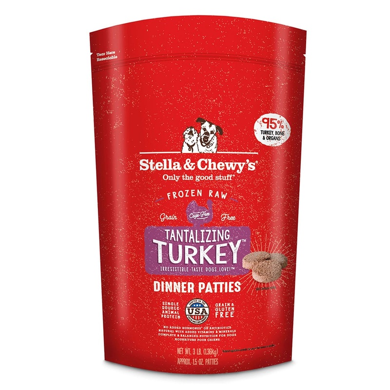 Stella & Chewy’s Tantalizing Turkey Frozen Raw Dinner Patties – 6lb