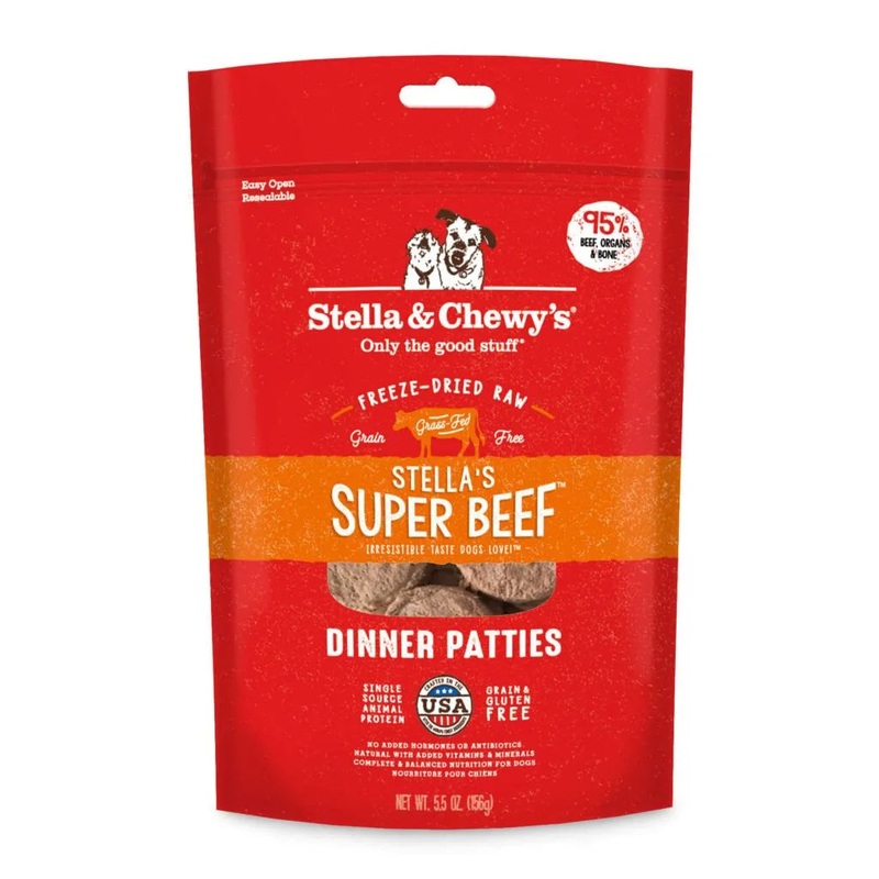 Stellas Super Beef Freeze-Dried Raw Dinner Patties – 5.5oz.