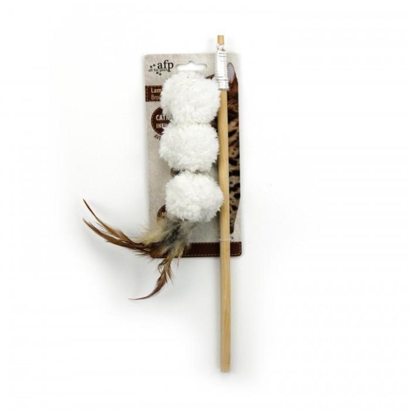 All For Paws Lamb Kebab Cat Teaser Wand – Infused with Catnip