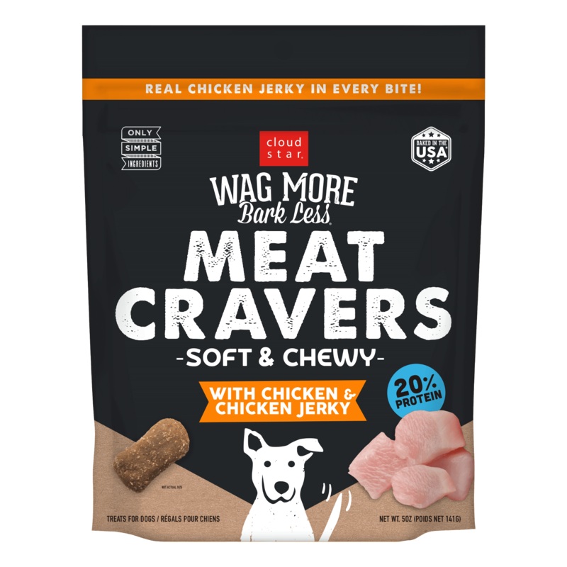 Cloud Star Wag More Bark Less Meat Cravers Soft & Chewy Chicken 5-oz
