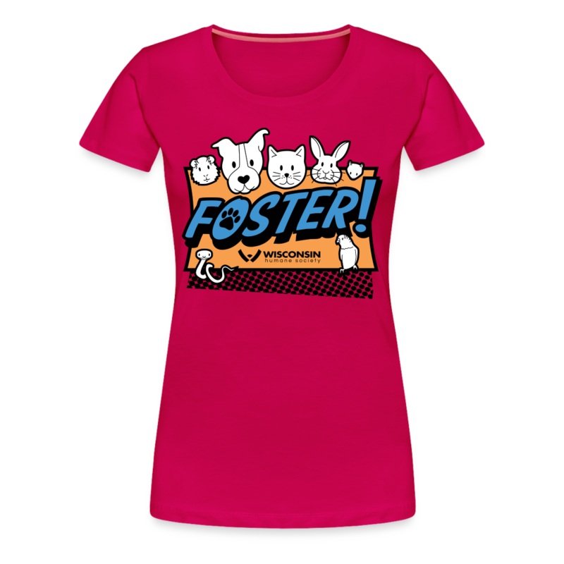 Foster Logo Contoured Premium T-Shirt dark pink S