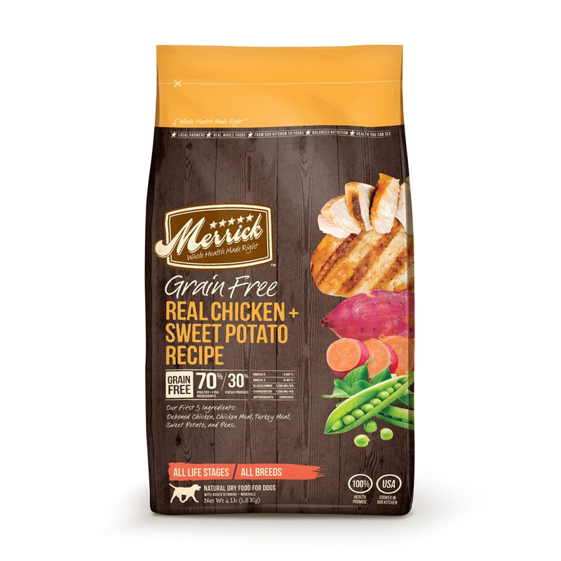 Merrick Grain Free Real Chicken & Sweet Potato Recipe Dog Food 4 Lbs