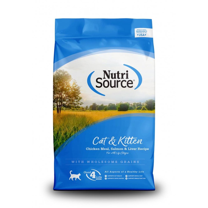 NutriSource Cat & Kitten Chicken Meal, Salmon & Liver Recipe Healthy Cat & Kitten Food 12 lb