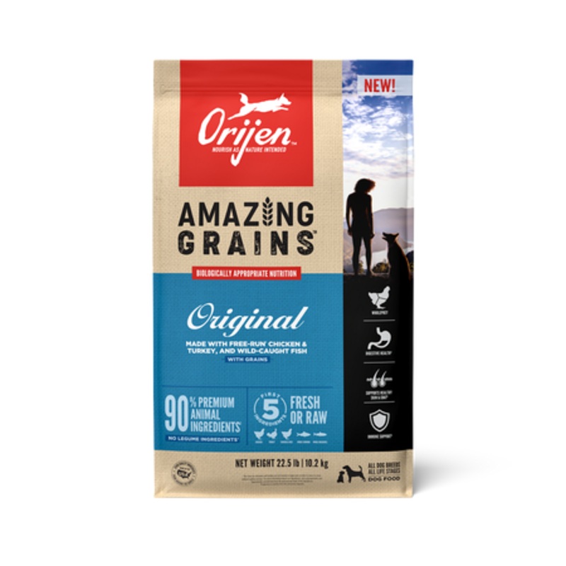 ORIJEN Amazing Grains Original High Protein Dry Dog Food 4 lb