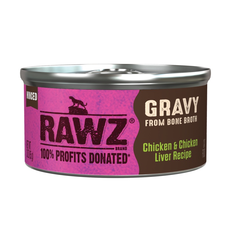 Rawz Chicken & Chicken Liver Gravy Cat Canned 3oz