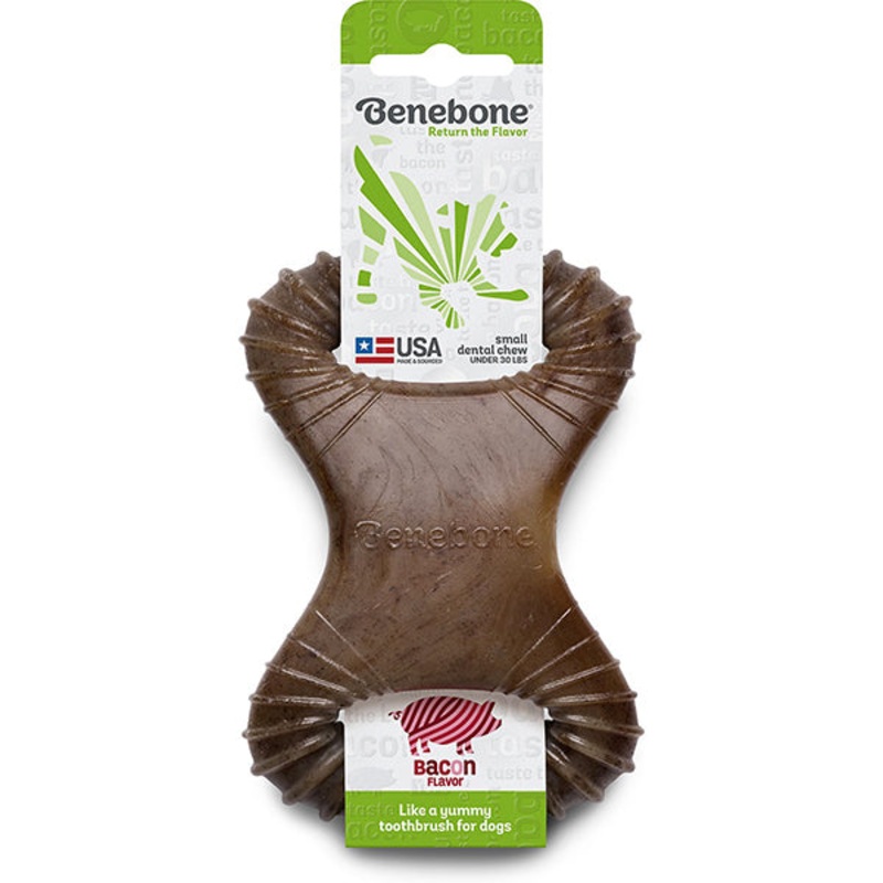 Rocking Dental Chew Nylon Bacon Flavored Dog Toy Small ( For dogs under 30-lb, 5.5-in x 3.5-in )