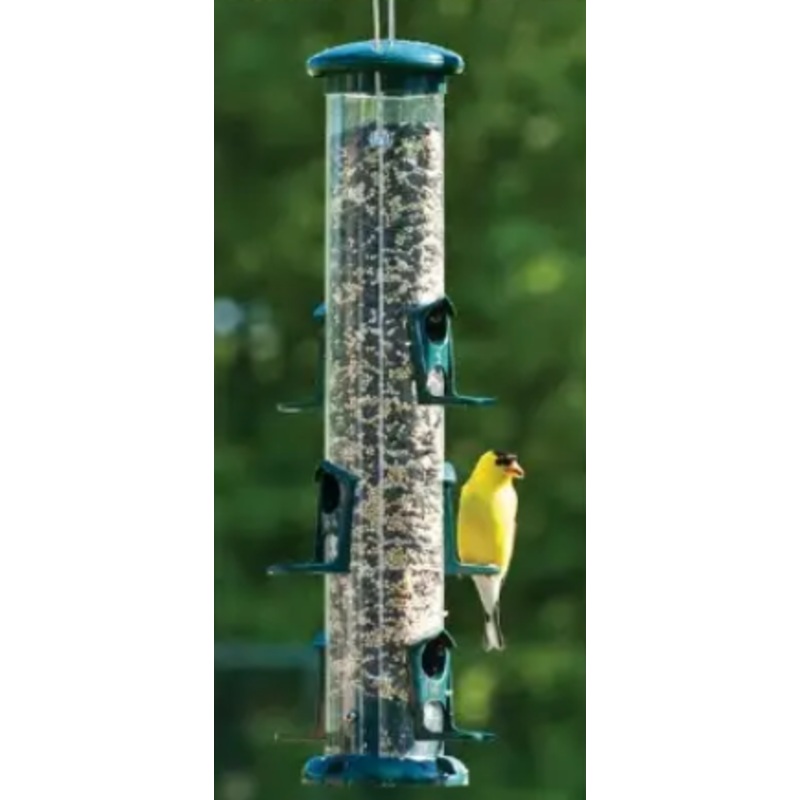 Audubon Green Plastic 6-PortSeed Tube Feeder 5.5D X 5.5W X 16H