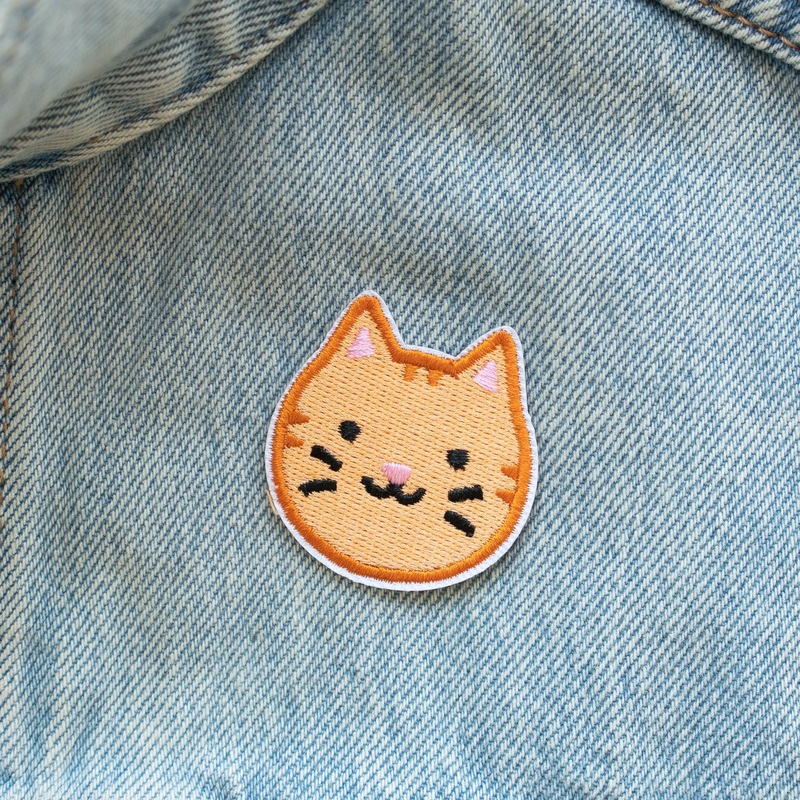 Kitty face patch Black