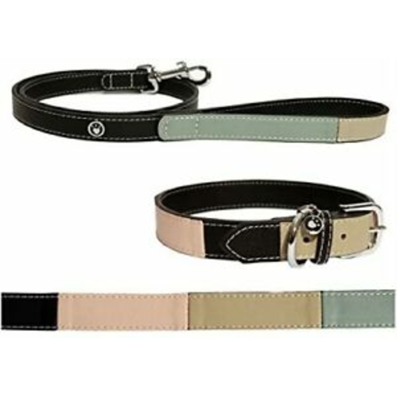 Luxury Leather Collar Three Tone 20 – 24″ x 1 1/4″