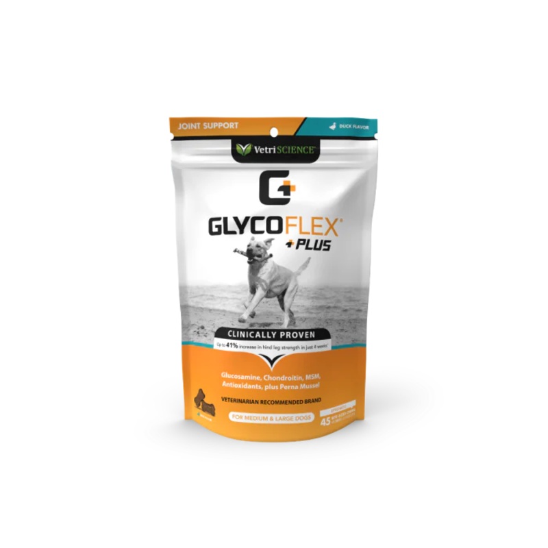 VetriScience GlycoFlex Plus Hip & Joint Supplement for Dogs Chew Duck Flavor