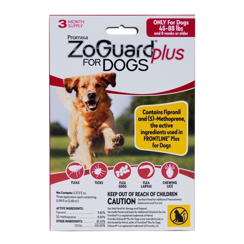 ZoGuard Plus for Dogs 45-88lb 3 Pack 3 pack