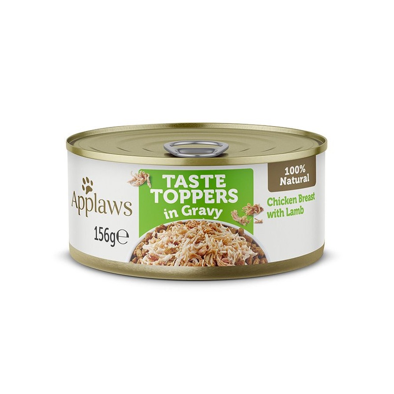 Applaws Taste Toppers in Gravy Chicken with Lamb Wet Dog Food 156g Tin – 156G
