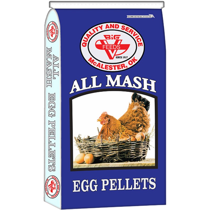 Big V 16% All Mash Egg Pellet 50lb