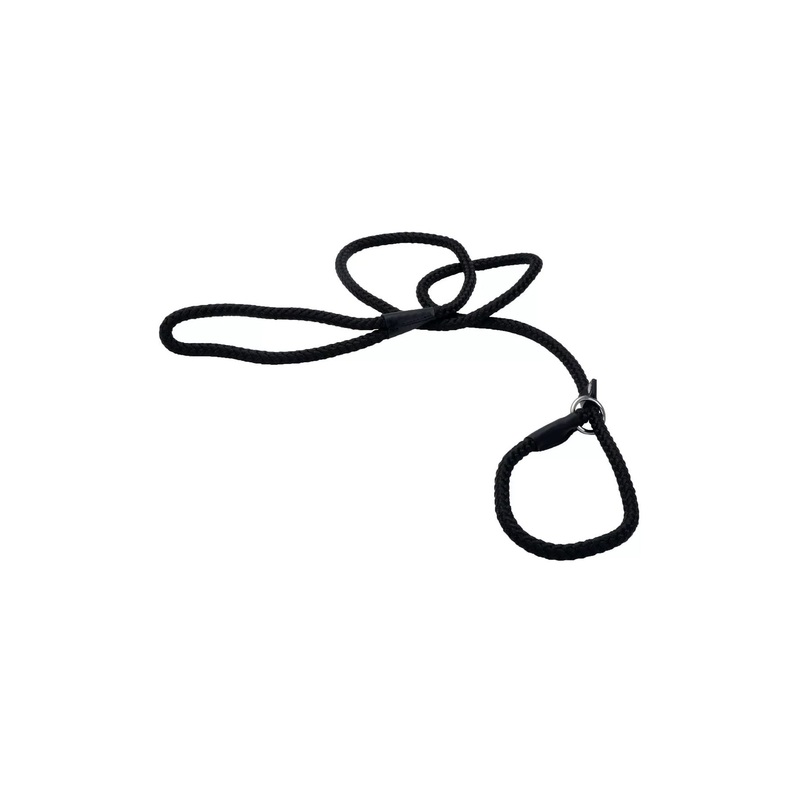 Coastal Black Rope Slip Leash 6 ft 1/2 inch