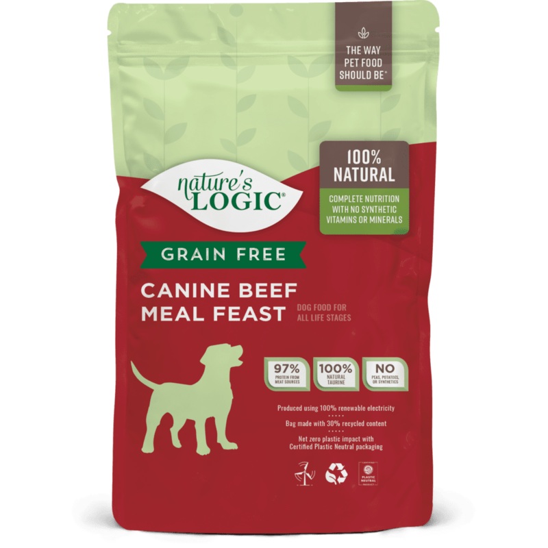 Natures Logic Grain Free Beef Meal Feast Dry Dog Food 4.4 LB