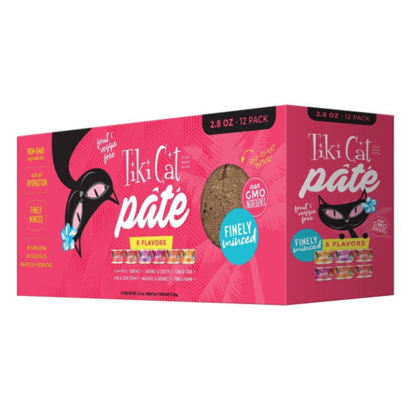 Tiki Cat Pate Variety Pack 6 Flavors 12/2.8 oz