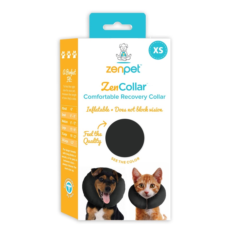 ZenPet ZenCollar The Original Inflatable Recovery Collar for Dogs & Cats XSMALL
