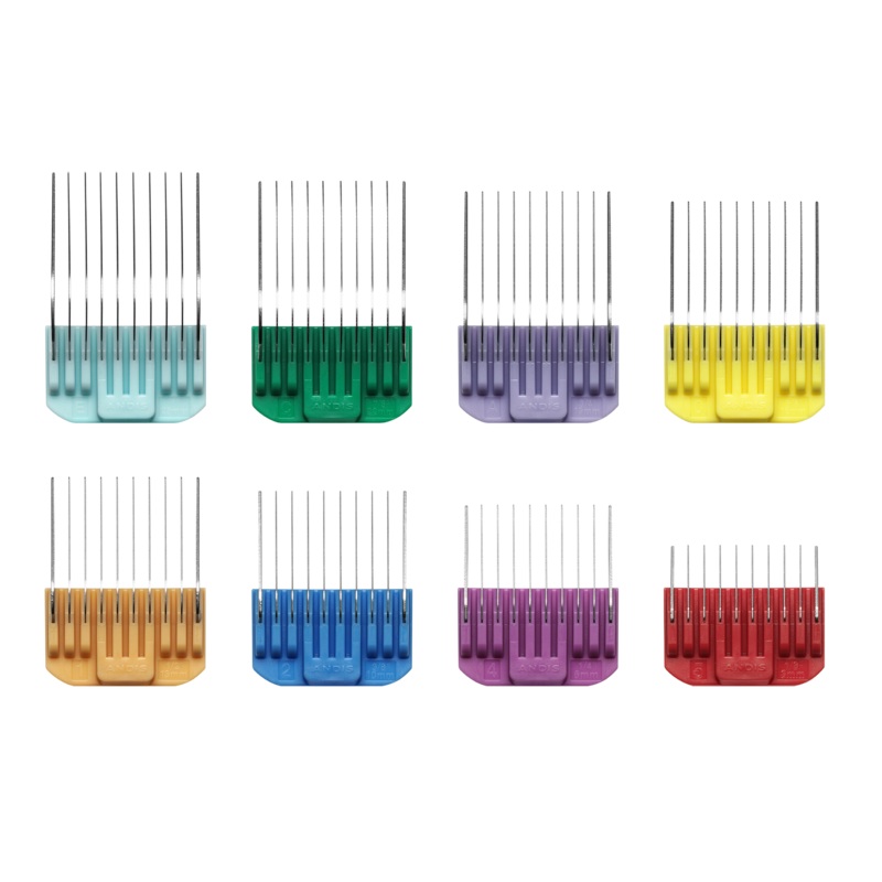 Andis Adjustable Blade Stainless Steel Combs 8 Piece Set