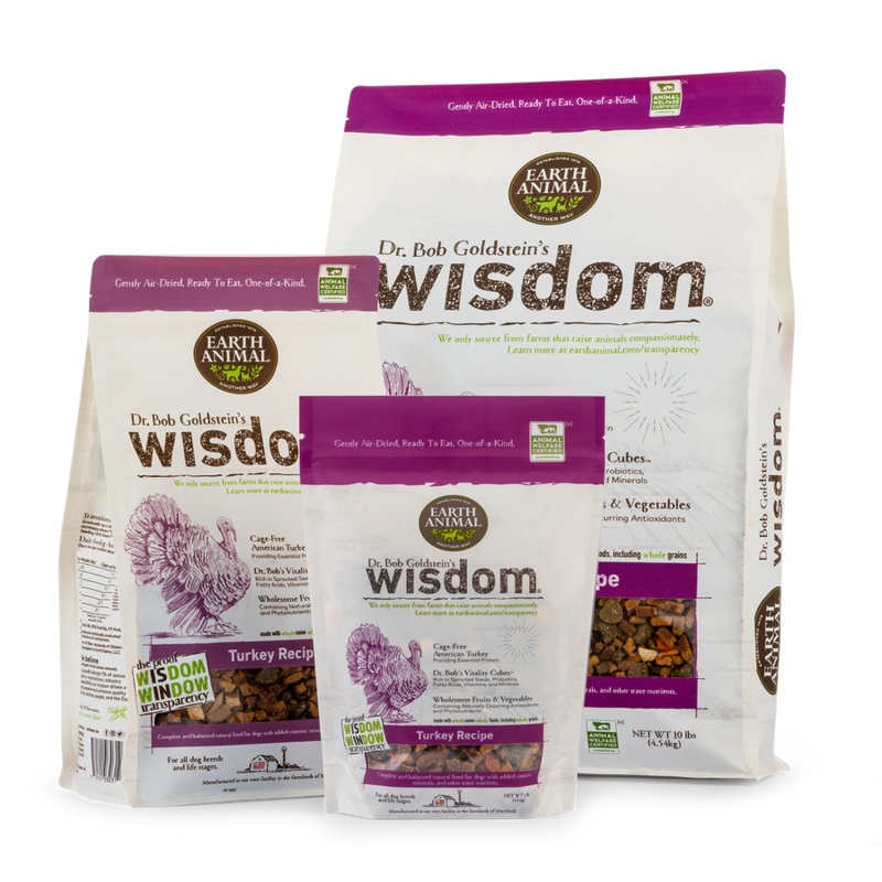 Earth Animal Dr. Bob Goldstein’s Wisdom Dog Food – Turkey Recipe