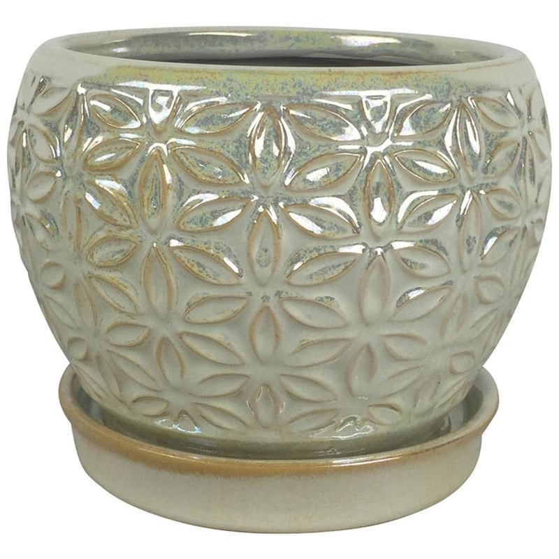 ELORA PLANTER 8 INCH PEARL