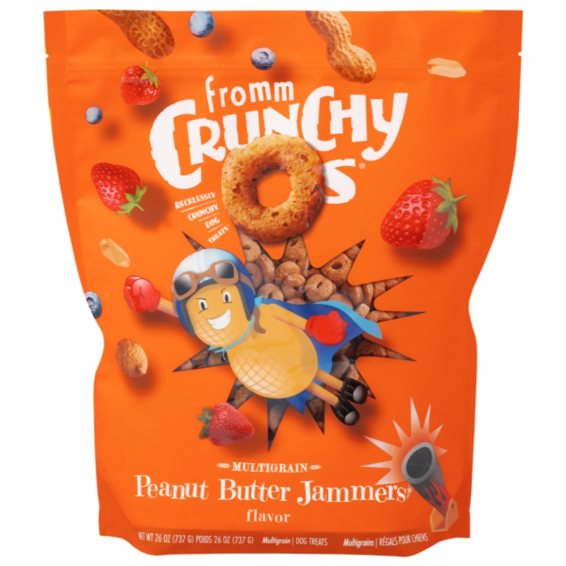 Fromm Dog Crunchy Os Peanut Butter Jammers Treats 26 oz