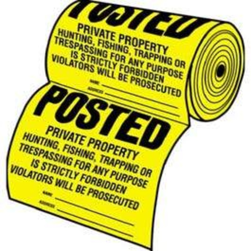Hy-Ko “Private Property” Sign, Yellow/Black Tyvek, 12 x 12-In., 100-Ct.
