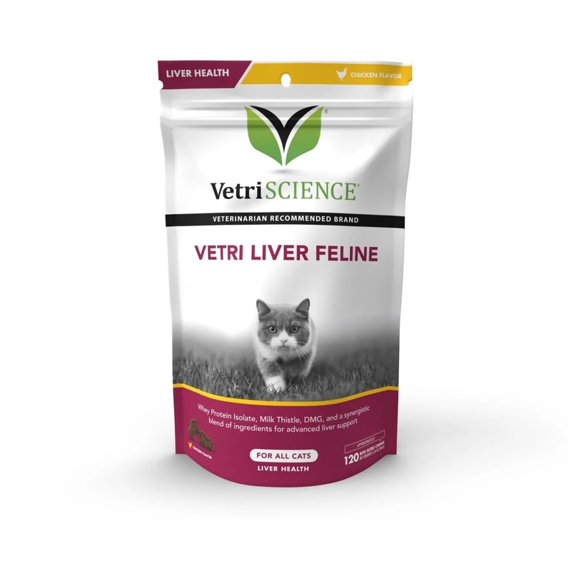 Vetri Liver Feline Milk Thistle Supplement for Cats 120 count