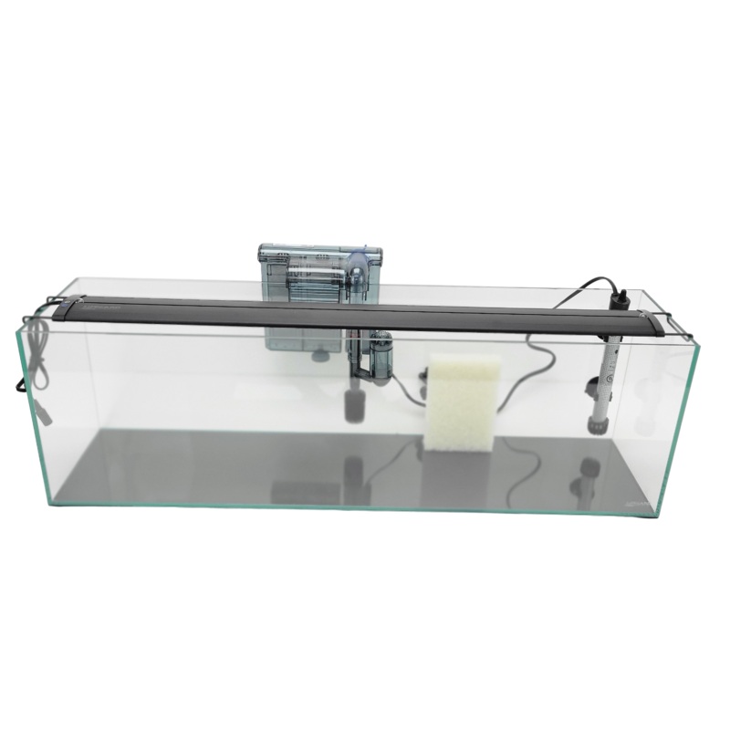 11 Gallon Clear Glass Bookshelf Aquarium Lit 5mm (31.88″x7.87″x9.84″)