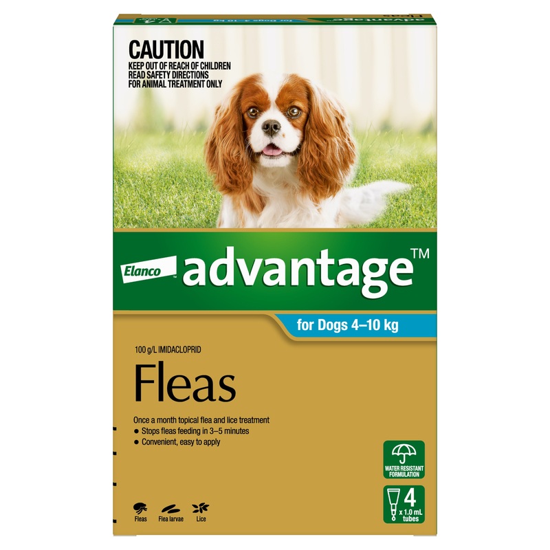 Advantage – Flea Treatment for Dogs 4-10kg (4pk) 4pk