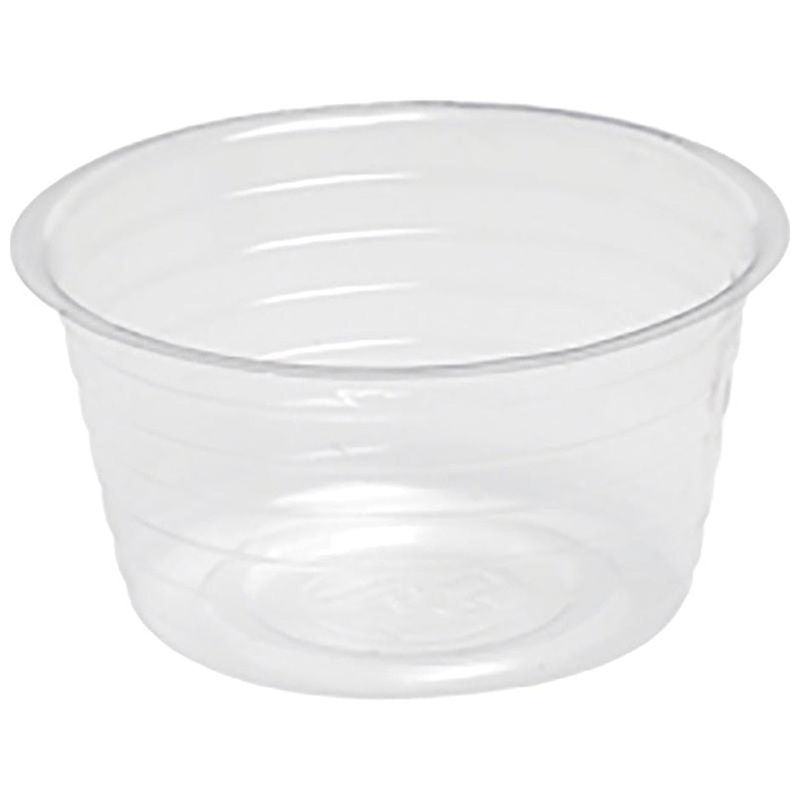 DEEP PLASTIC SAUCER 6 INCH CLEAR