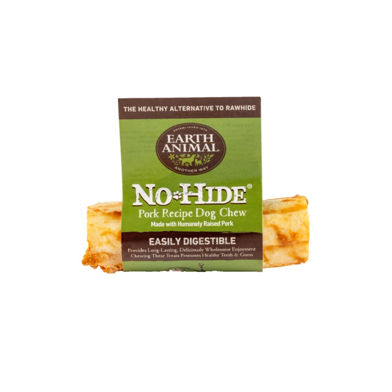Earth Animal Pork No-Hide Wholesome Chews 4″ 2-Pack