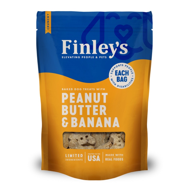 Finley’s Peanut Butter Banana Crunchy Biscuits Dog Treats