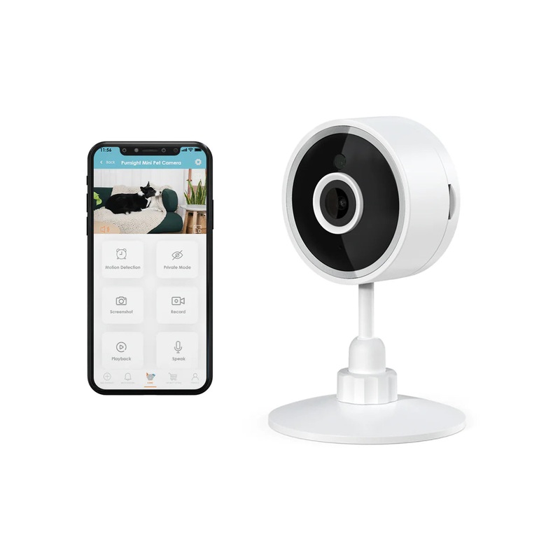 InstaChew Purrsight Mini Smart App Enabled Camera with 2 Way Audio for Cats and Dogs