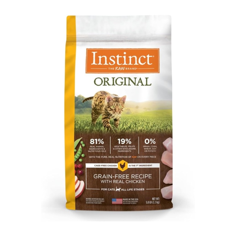 Instinct Original Grain Free Dry Cat Food – Chicken – 11lb Bag