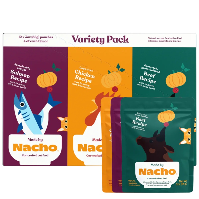 Made By Nacho Cuts in Gravy Variety Pack Wet Cat Food