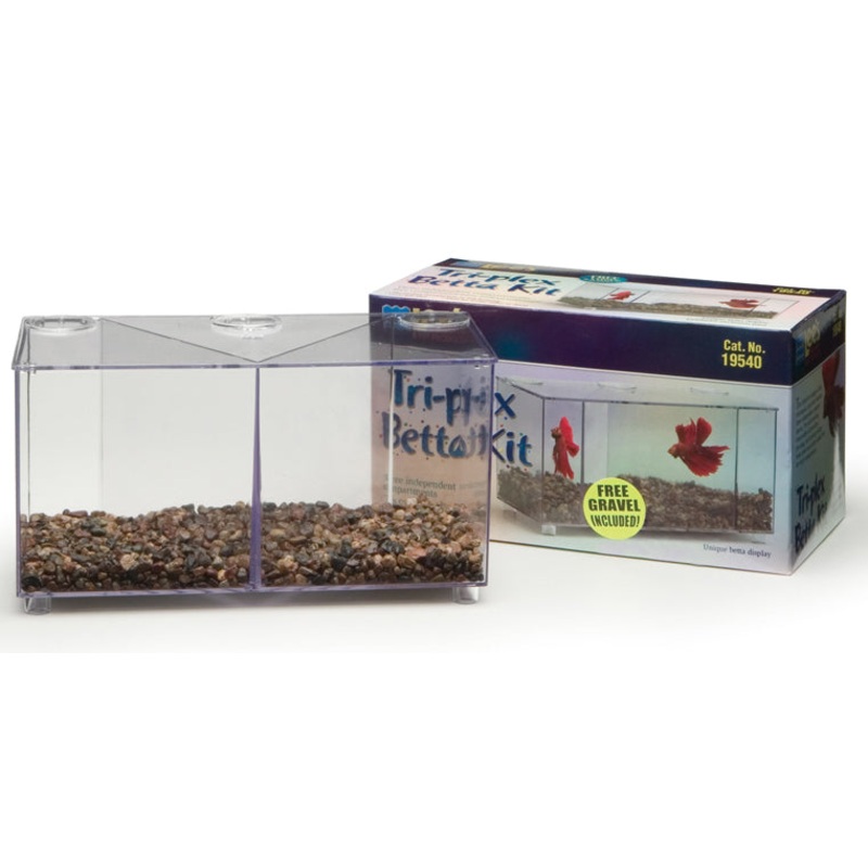 Triplex Betta Kit, with Gravel, Boxed