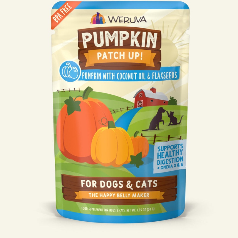 Weruva Pumpkin Patch Up! Pumpkin with Coconut Oil & Flaxseeds Wet Dog and Cat Food 1.05oz