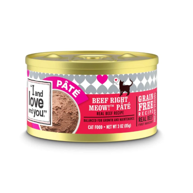 I and Love and You Grain Free Beef, Right Meow! Pate Canned Cat Food