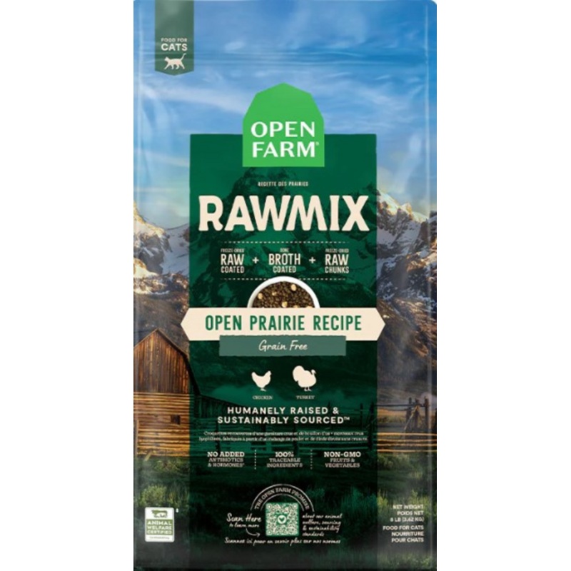 Open Farm RawMix Open Prairie Recipe Grain Free Dry Cat Food