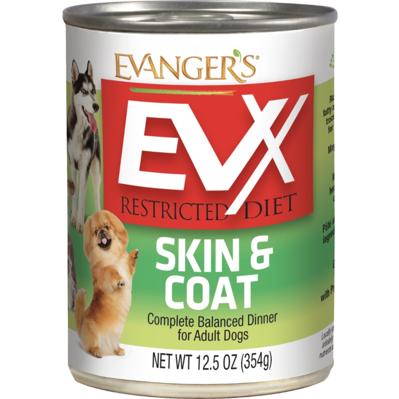 Evanger’s EVX Restricted Diet Skin & Coat Dinner for Dogs 12.5 oz