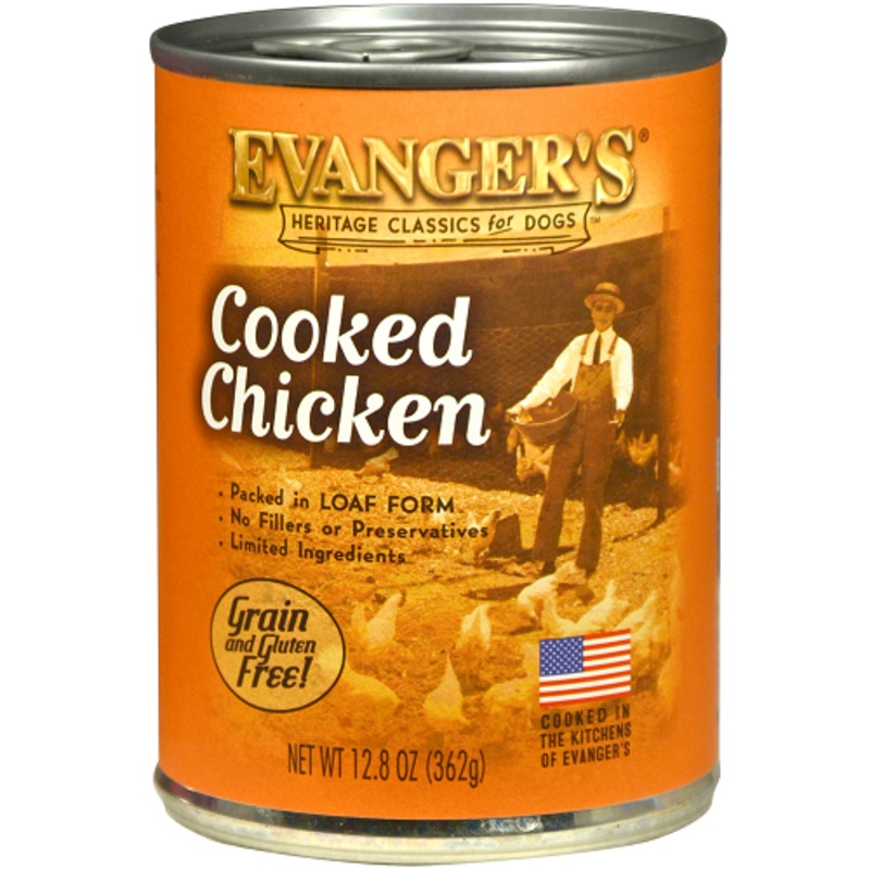 Evanger’s Heritage Classic Cooked Chicken Dog Food 12.8-oz, single can