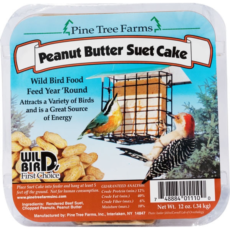 Pine Tree Farms Peanut Butter Suet Cake 11oz