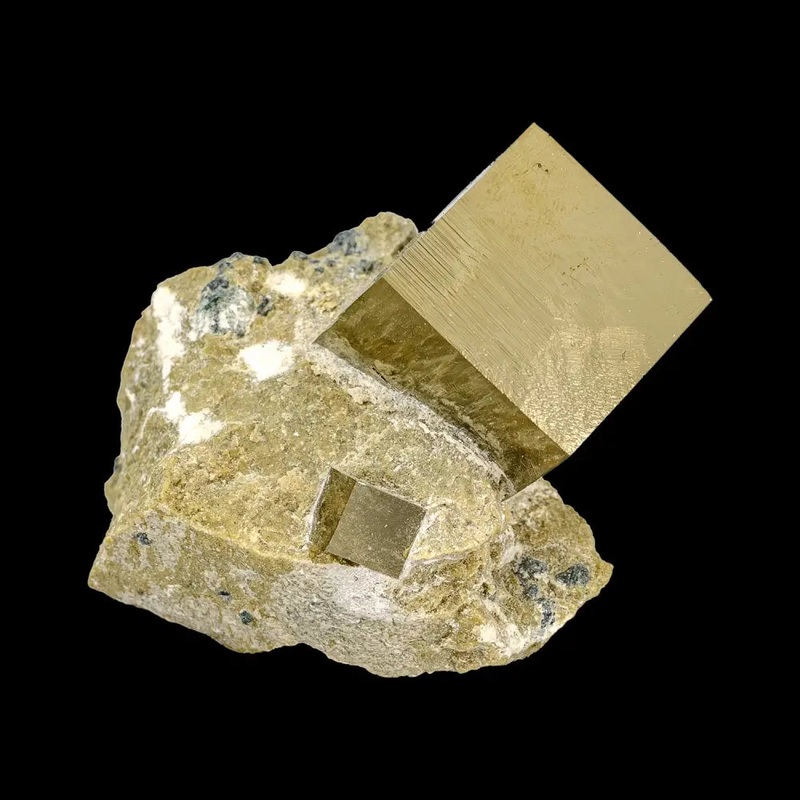 Pyrite Cube on Matrix