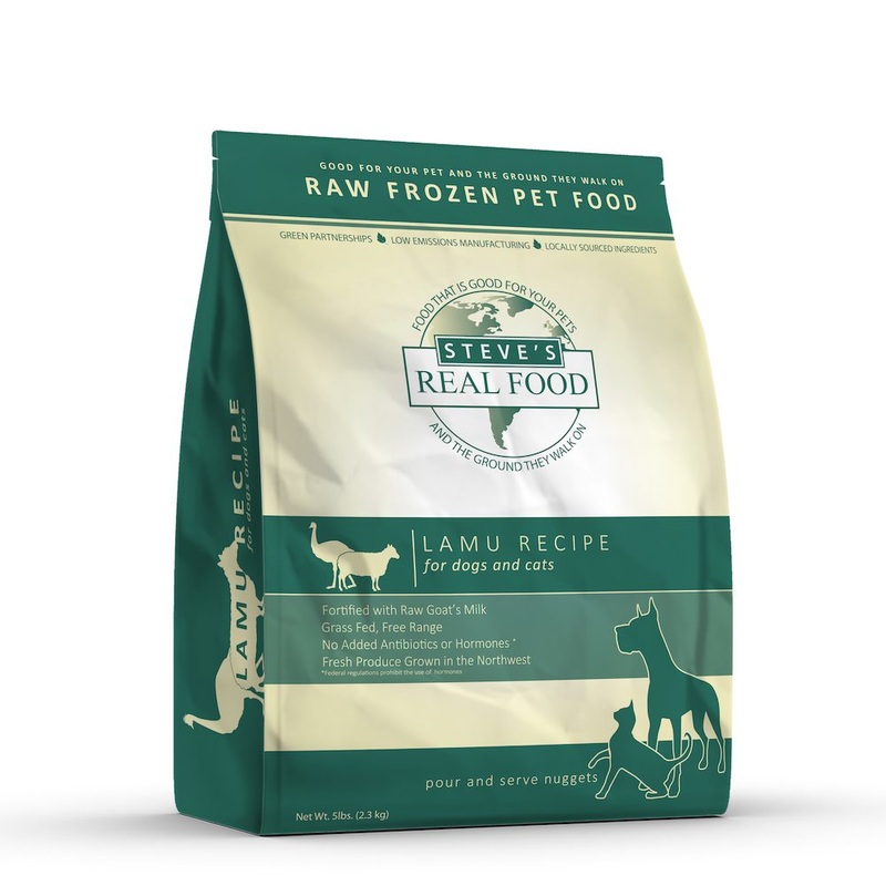Steve’s Real Food Frozen Raw Lamu Diet for Dogs and Cats 5 lb Nuggets