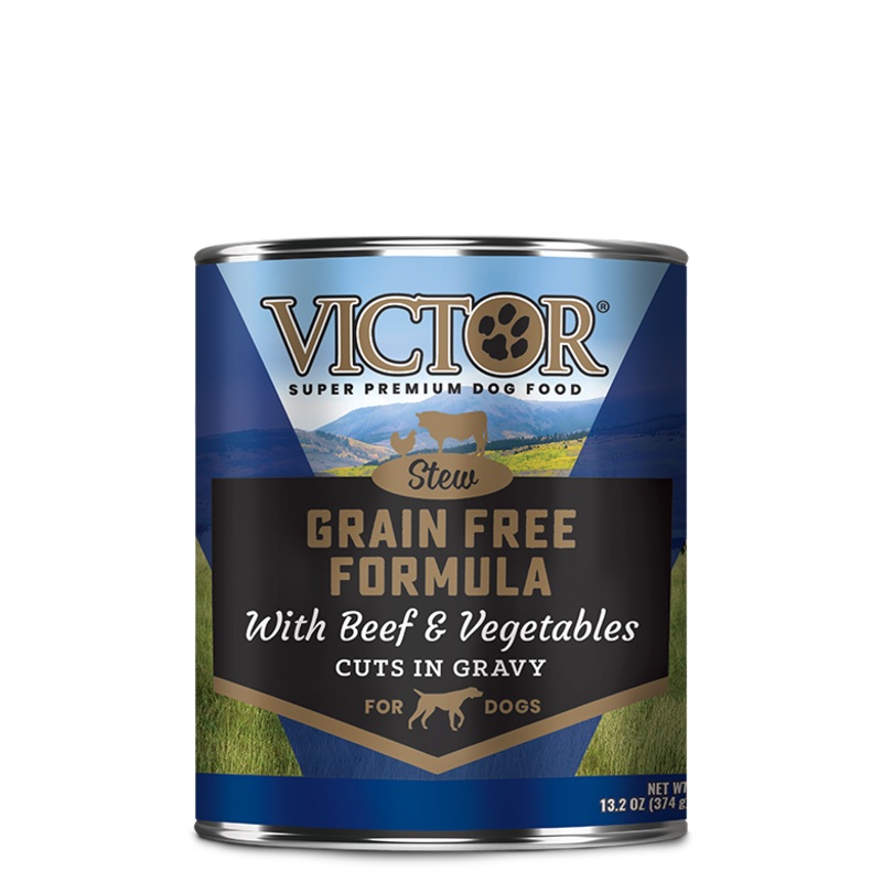 Victor Grain Free Formula with Beef and Vegetables Cuts in Gravy 13.2 oz