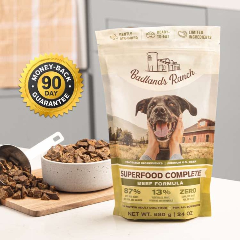 Badlands Ranch Superfood Complete Beef Formula Air-Dried Dog Food 11.5 oz