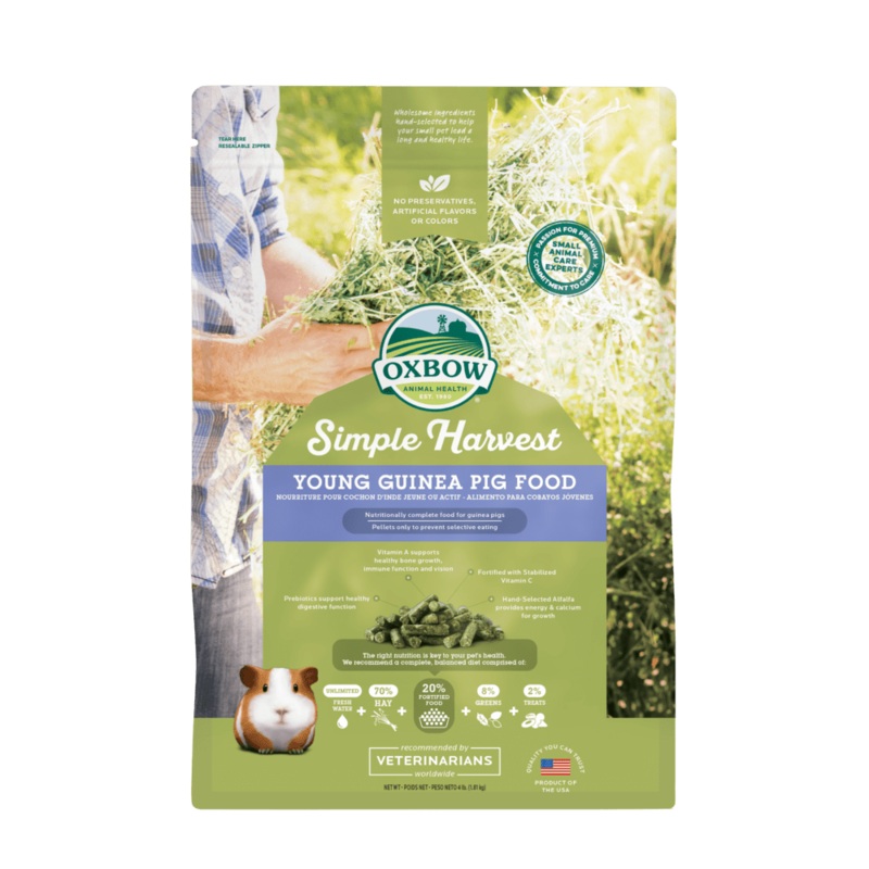 OXBOW SIMPLE HARVEST YOUNG GUINEA PIG FOOD – 4LB