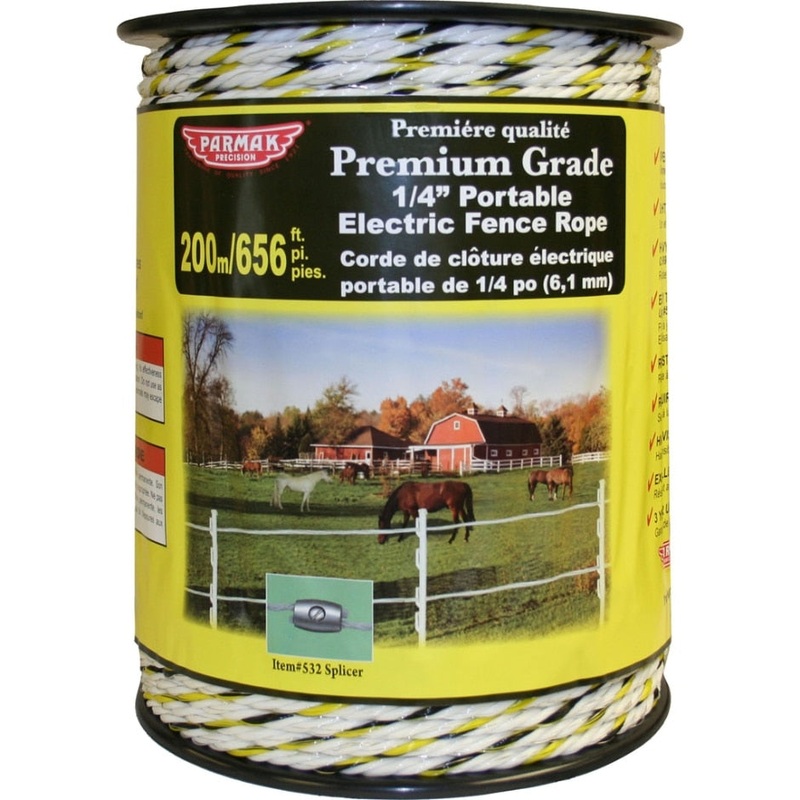 PREMIUM ELECTRIC ROPE 656 FEET YELLOW/BLACK