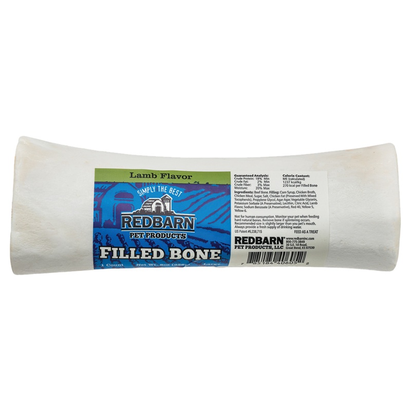 Redbarn Large Filled Bone Lamb Flavor 5oz
