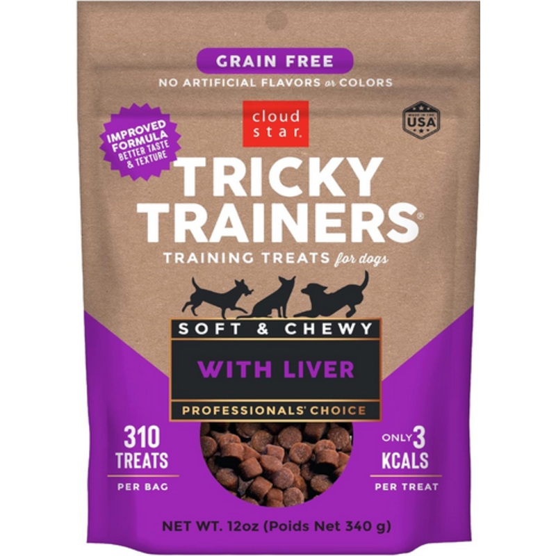 Soft & Chewy Grain-Free Tricky Trainers Dog Treats (Liver, 12oz) | Cloud Star